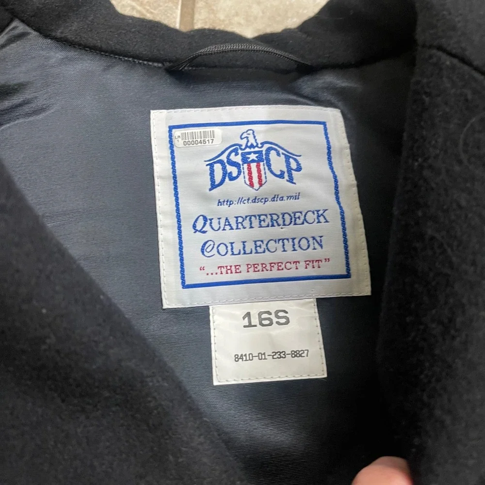 DSCP Quarterdeck Collection US Navy women's Wool Peacoat Black Size‎ 16short